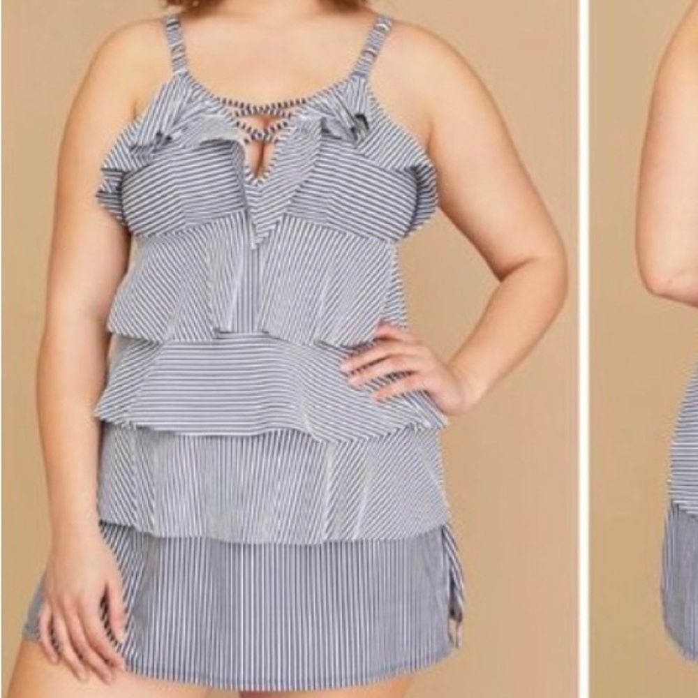 cacique tiered swim two piece